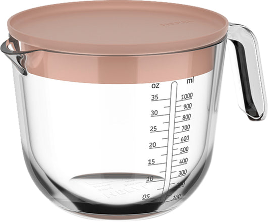 Mepal Messbecher mit Deckel Chef it Glas chalk 1000ml