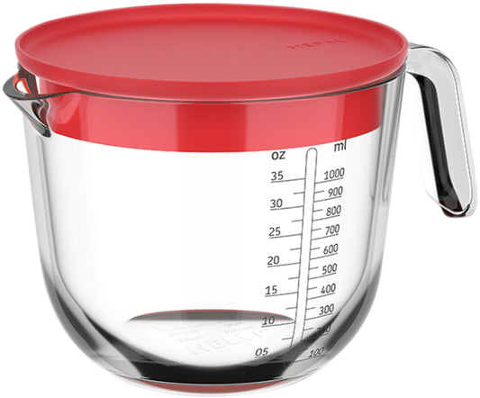 Mepal Messbecher mit Deckel Chef it Glas coral 1000ml