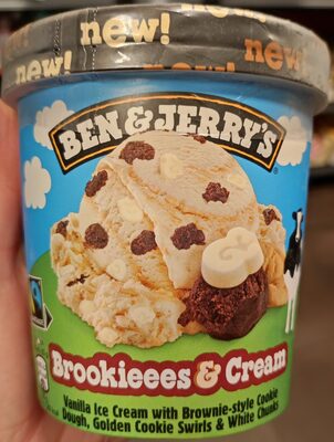 Ben & Jerrys Brookieees & Cream Pint 465ml