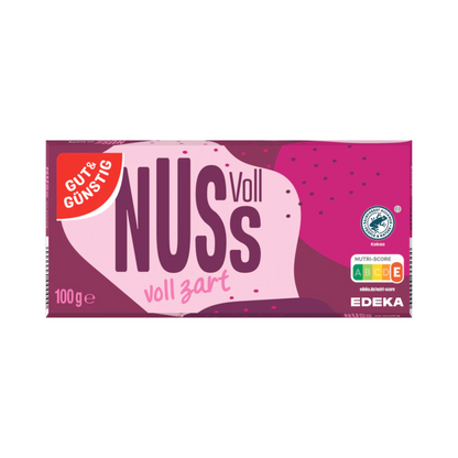 GUT&GÜNSTIG Edel Zartbitter ganze Haselnuss 100g