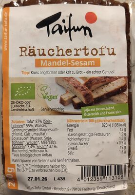 Bio Taifun Räuchertofu Mandel-Sesam 200g