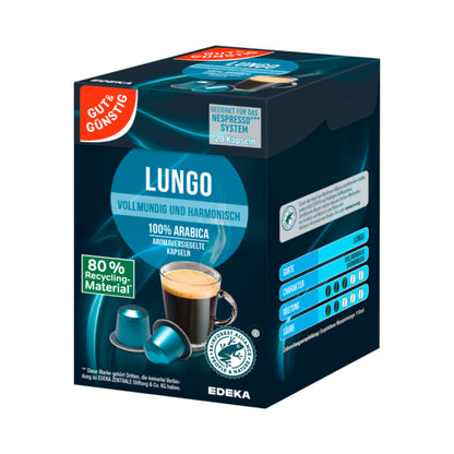 GUT&GÜNSTIG Kaffeekapseln Lungo 20ST 104g