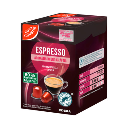 GUT&GÜNSTIG Kaffeekapseln Espresso 20ST 104g
