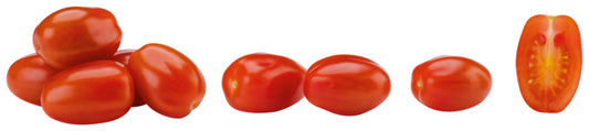 Bio Mini Pflaumen Tomaten Italien Klasse II 250g Kartonschale in Folie