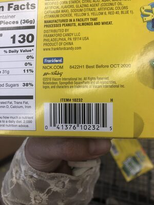 Spongebob Gummy Krabby 72g