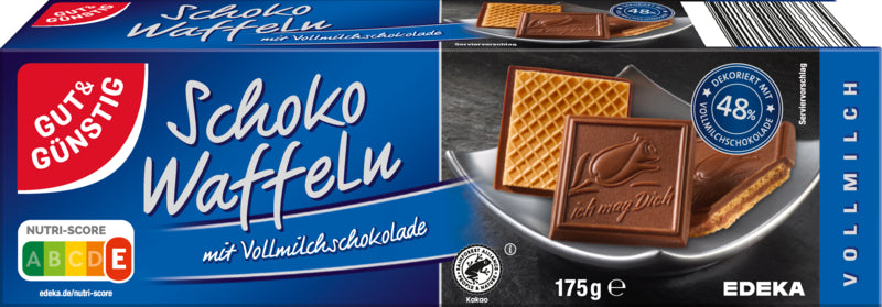 GUT&GÜNSTIG Schoko Waffeln Vollmilch 175g