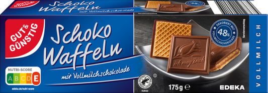 GUT&GÜNSTIG Schoko Waffeln Vollmilch 175g