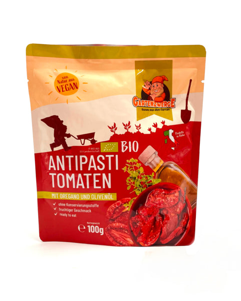 Bio Die Gartenzwerge Antipasti Tomaten Oregano 100g