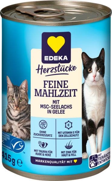 MSC EDEKA Herzstücke Feine Mahlzeit Seelachs in Gelee 415g