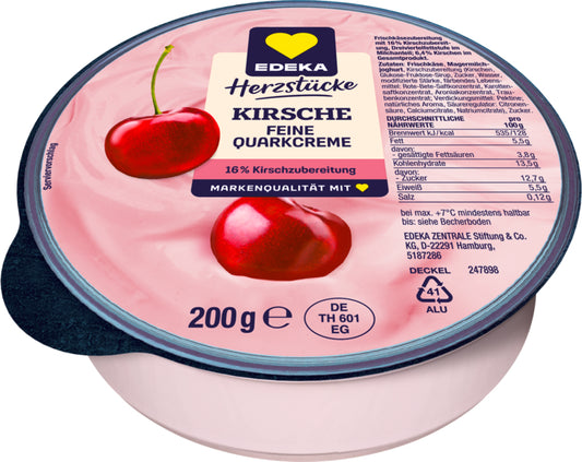 EDEKA Herzstücke Quarkcreme Kirsch 200g