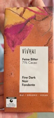 Bio Vivani Feine bitter Schokolade 71% 80g
