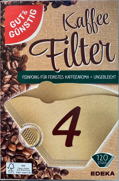 GUT&GÜNSTIG Kaffeefilter LFT FSC braun Gr.4 120ST