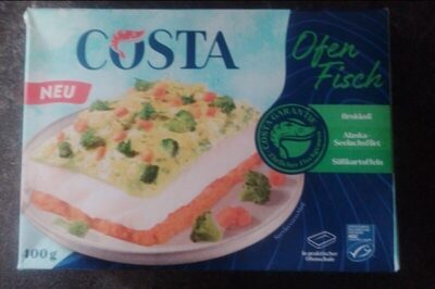 MSC Costa Ofenfisch Alaska-Seelachsfilet Brokkoli Süßkartoffeln 400g