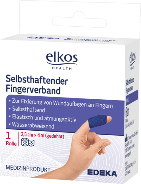EDEKA elkos Health selbsthaftender Fingerverband blau