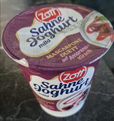 Zott Sahne-Joghurt Mascarpone Duett auf Amarena-Kirsch 140g