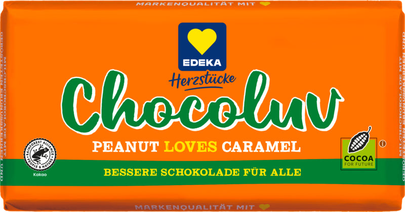 EDEKA Herzstücke Erdnuss Karamell Vollmilch 150g