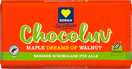 EDEKA Herzstücke Walnuss Ahornsirtup Vollmilch 150g