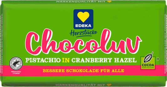 EDEKA Herzstücke Pistazie Cranberry Haselnuss Weiß 150g