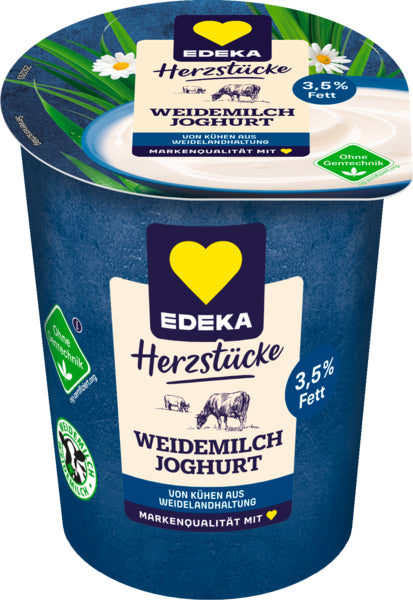 EDEKA Herzstücke Weidemilch Joghurt 3,5% 500g VLOG