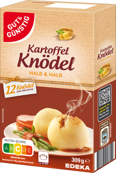 GUT&GÜNSTIG Kartoffel-Knödel Halb&Halb im 12ST 309g