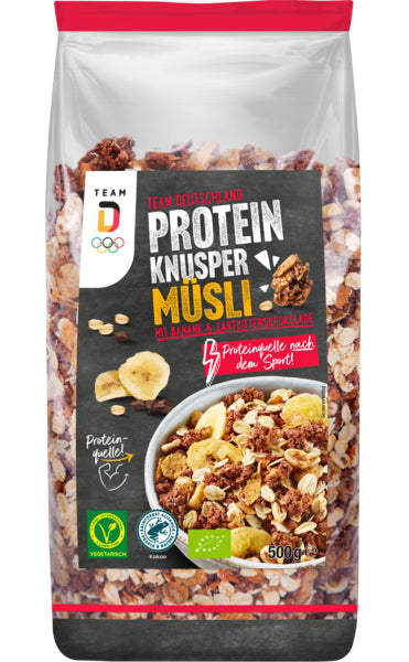 Bio TEAM D Protein-Knusper-Müsli Schoko Banane 500g