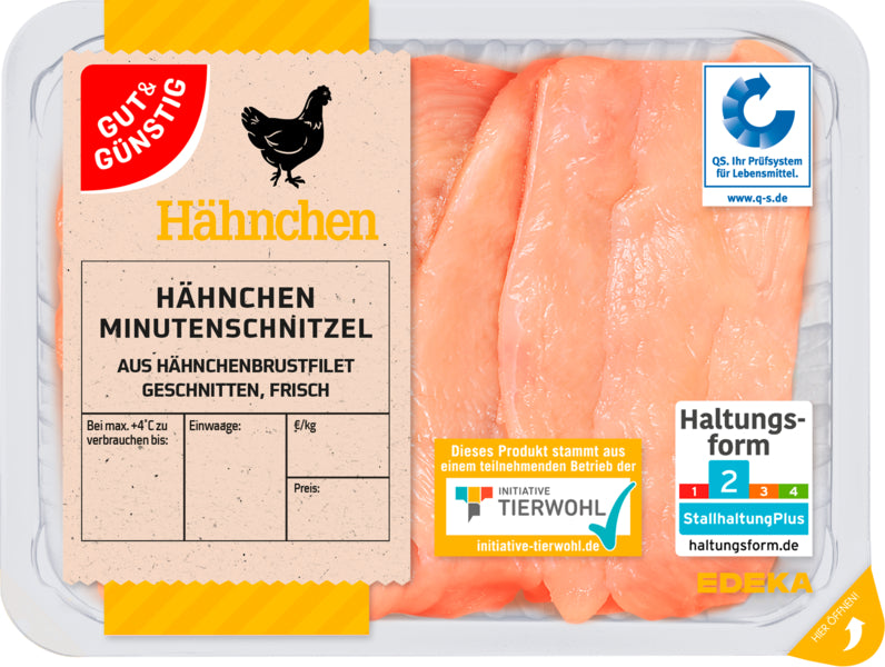 Gut&Günstig Hähnchen-Minutenschnitzel 400g QS ITW