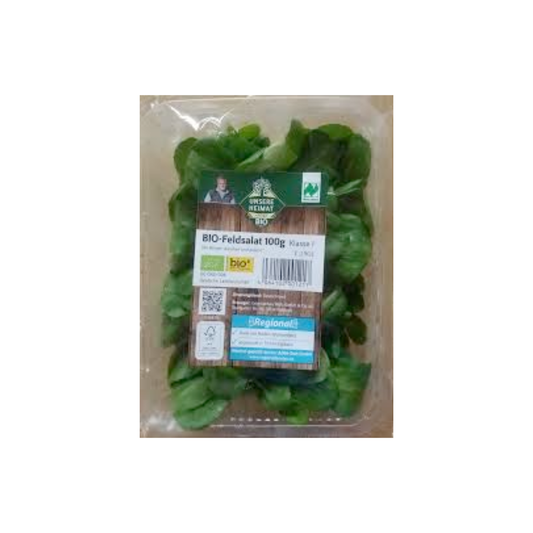 Bio Unsere Heimat Feldsalat Deutschland Klasse II 100g Schale