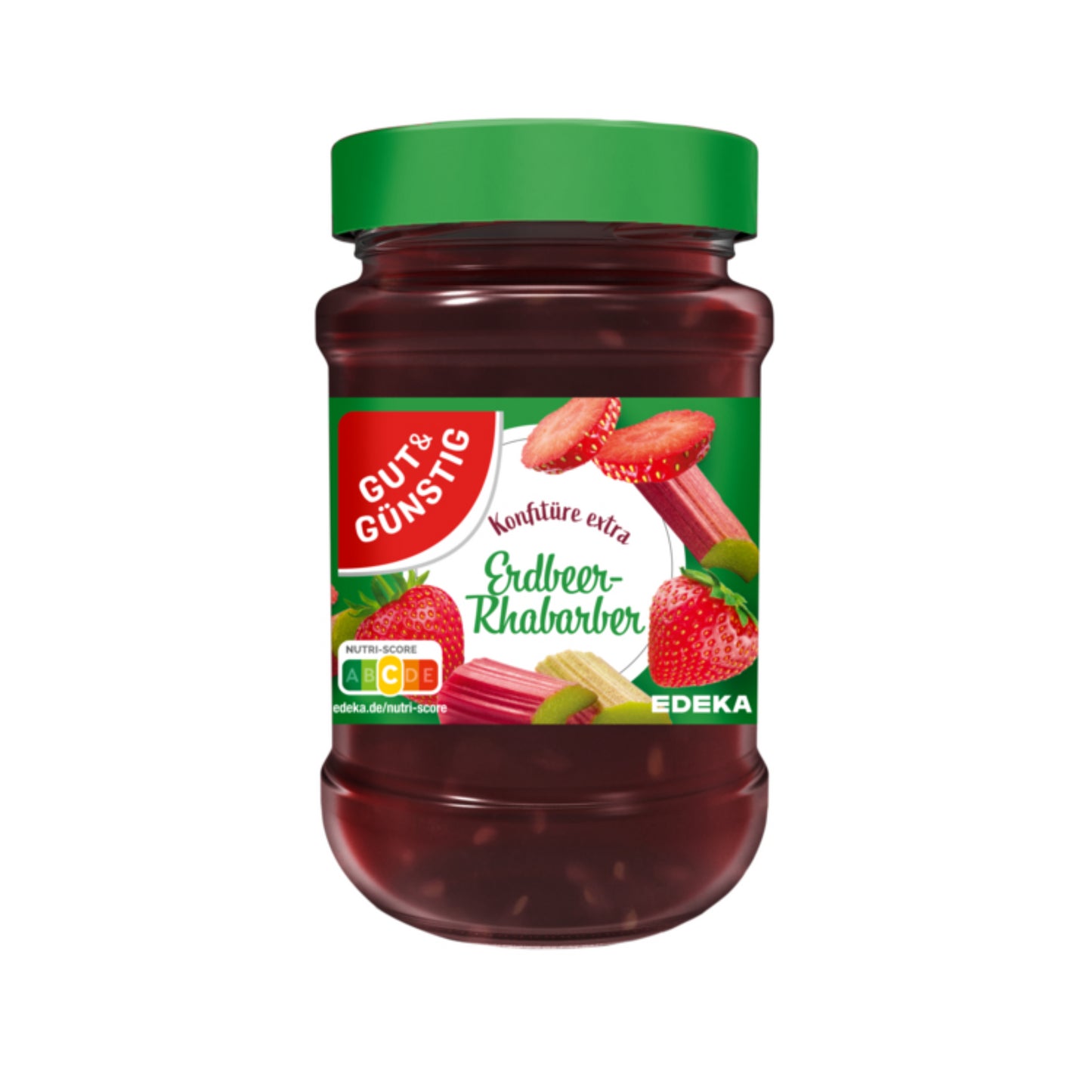 GUT&GÜNSTIG Konfitüre Erdbeer-Rhabarber 450g