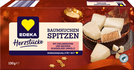 EDEKA Herzstücke Baumkuchenspitzen weiß 130g