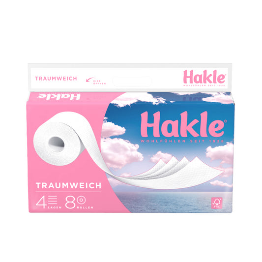 Hakle Traumweich Toilettenpapier weiß 4-lagig 8x130Blatt