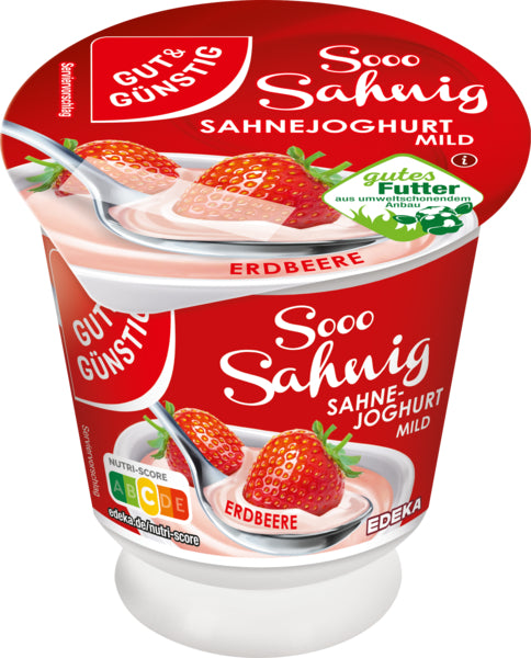 GUT&GÜNSTIG Sahnejoghurt mild Erdbeer 150g