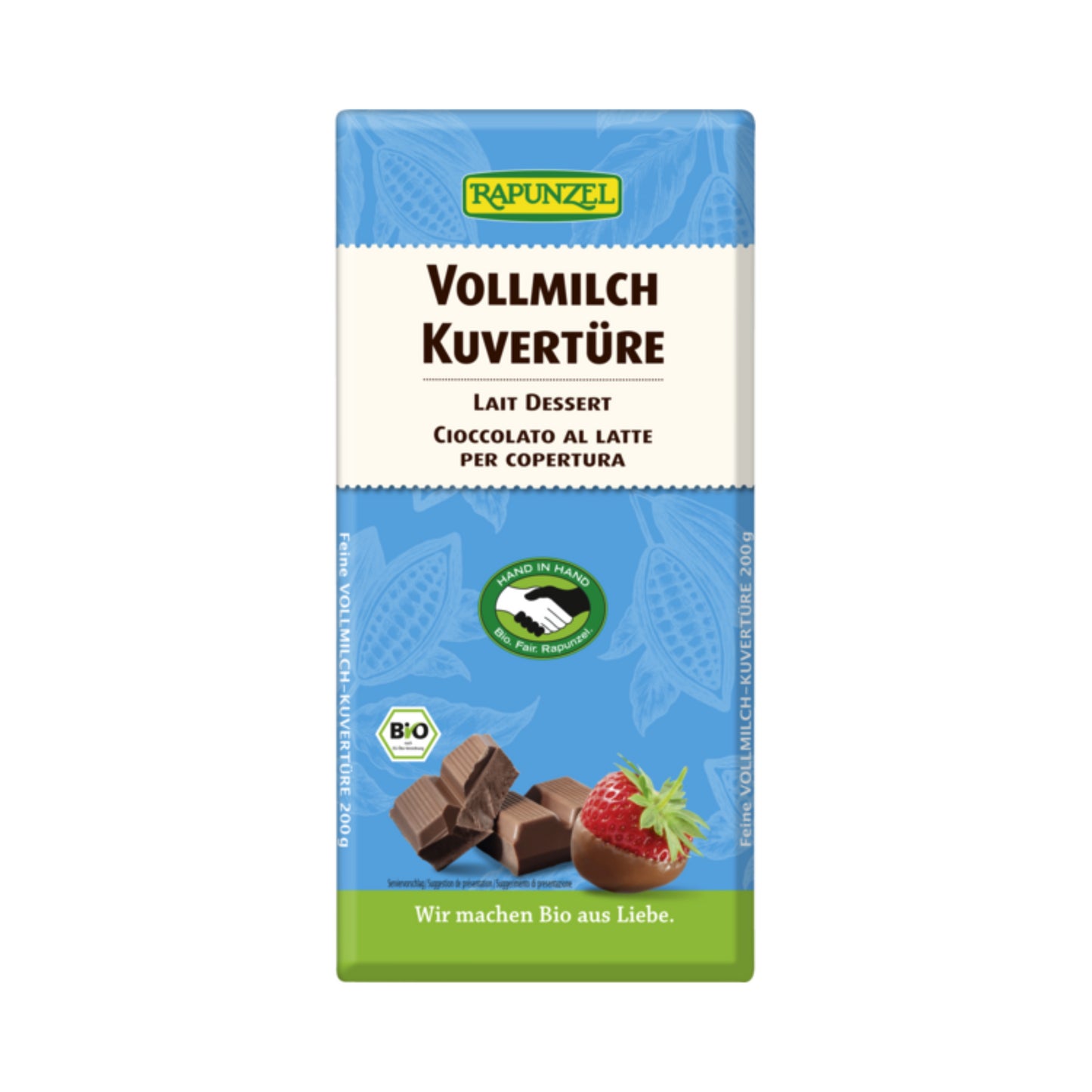 Bio Rapunzel Vollmilch Kuvertüre 200g