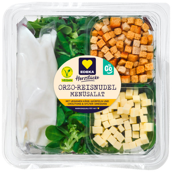 EDEKA Herzstücke Menüsalat vegan&Orzo-Nudel 350g