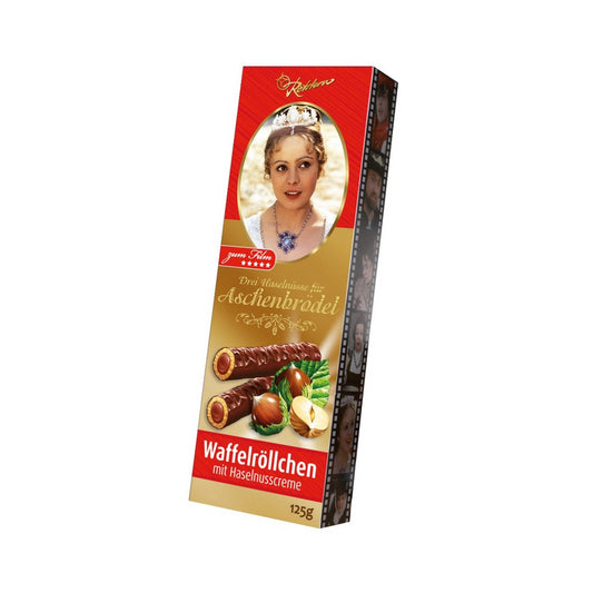 Rotstern Waffelröllchen Vollmilch mit Haselnußcreme125g