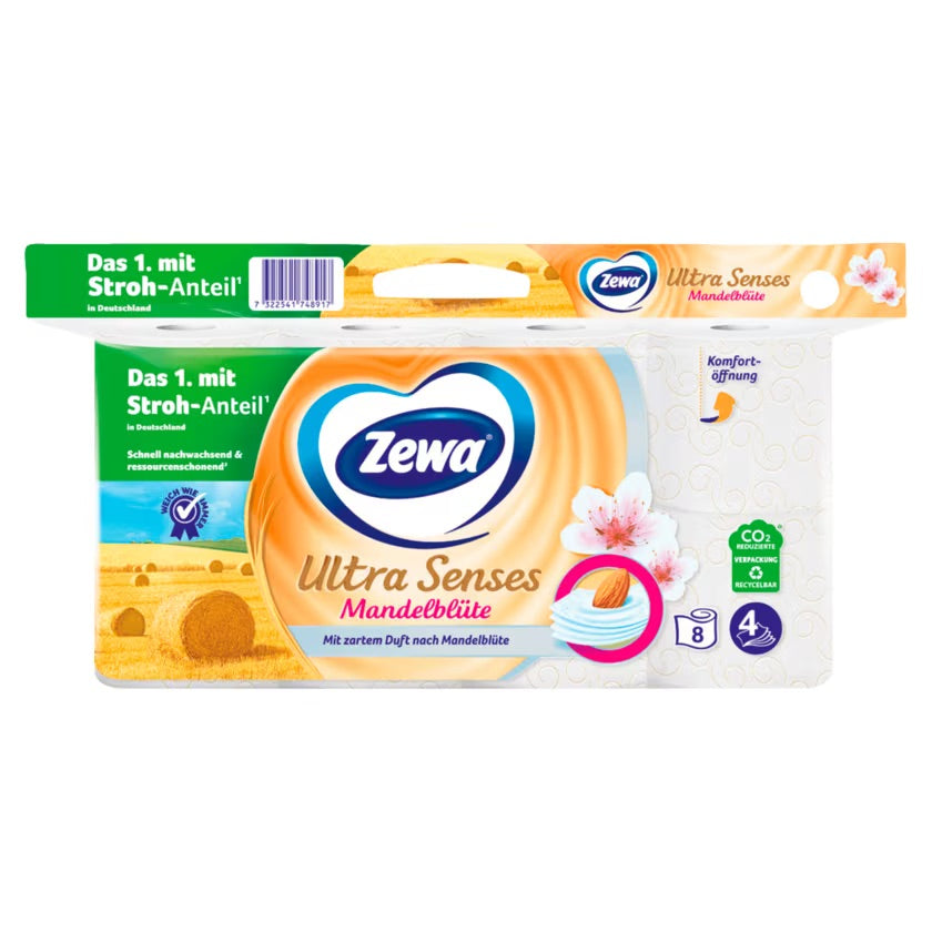 Zewa Ultra Senses Toilettenpapier 4-lagig 8x135BL