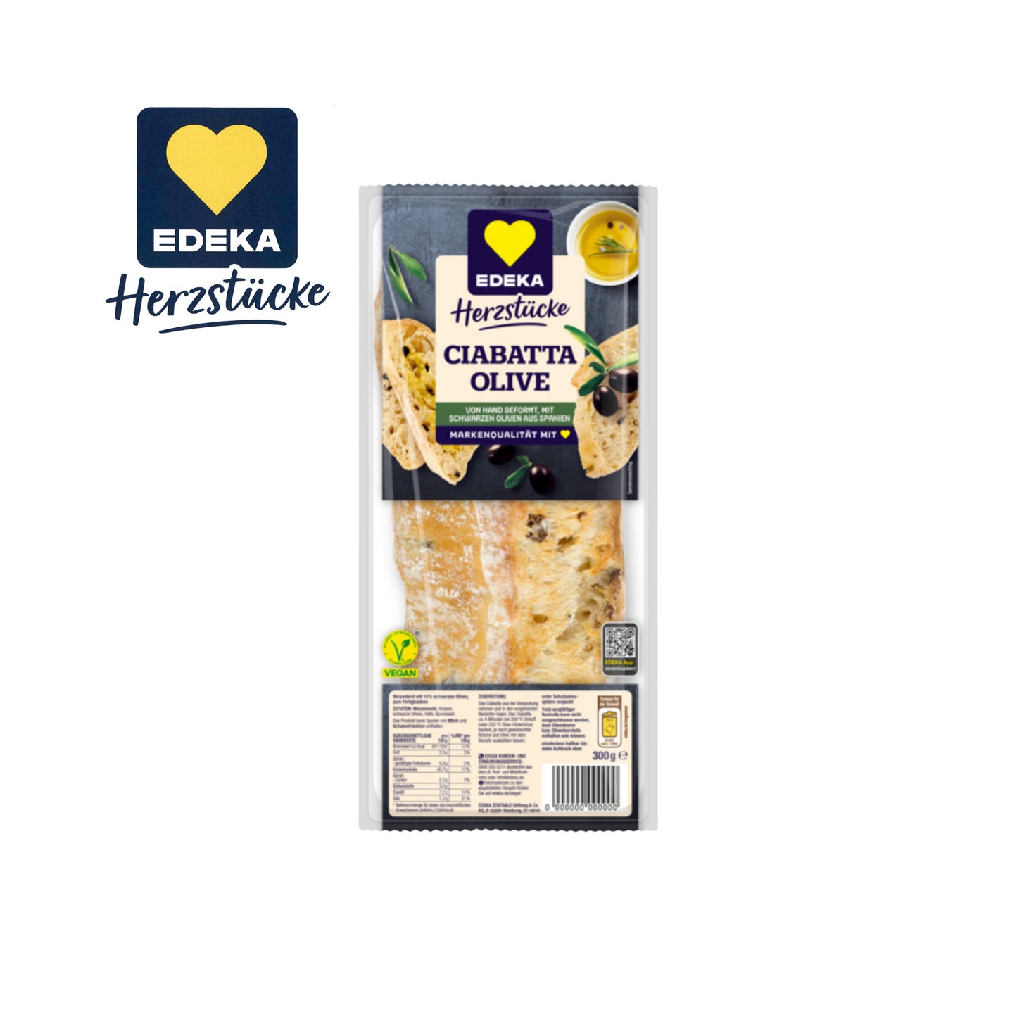 EDEKA Herzstücke Ciabatta mit Oliven 300g