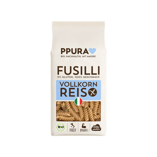 Bio Ppura Fusilli aus Vollkornreis glutenfrei 400g