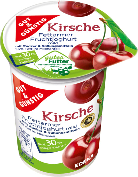 GUT&GÜNSTIG fettarmer Joghurt 1,5% Kirsche 250g