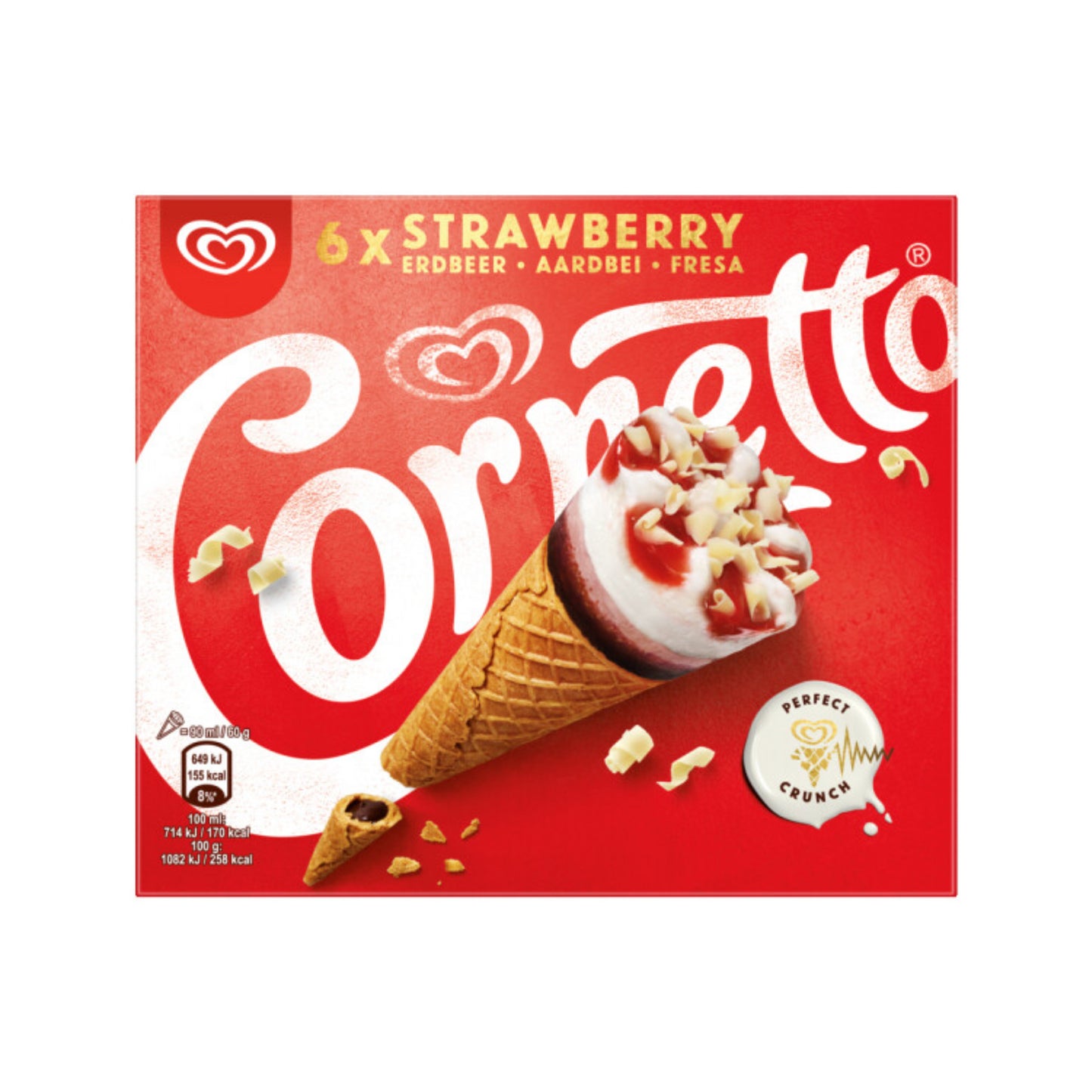 Langnese Cornetto Erdbeer 6x90ml