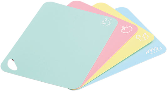 Kesper Flexible Schneidunterlage pastell grün/rosa/gelb/blau 38x30x1,7cm 4ST
