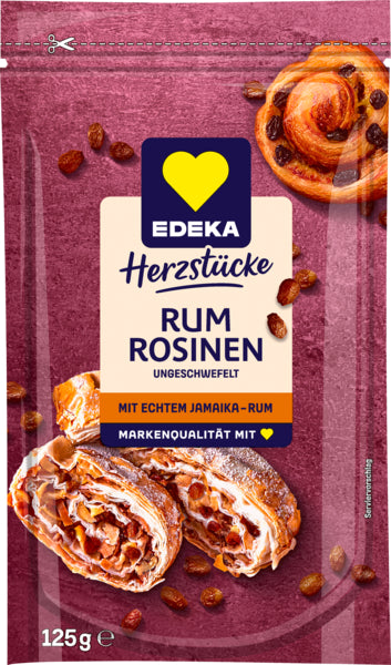 EDEKA Herzstücke Rosinen mit echtem Jamaica-Rum 125g