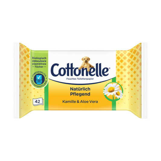 Cottonelle Feuchtes Toilettenpapier Natürlich Pflegend Kamille&Aloe Vera 42ST