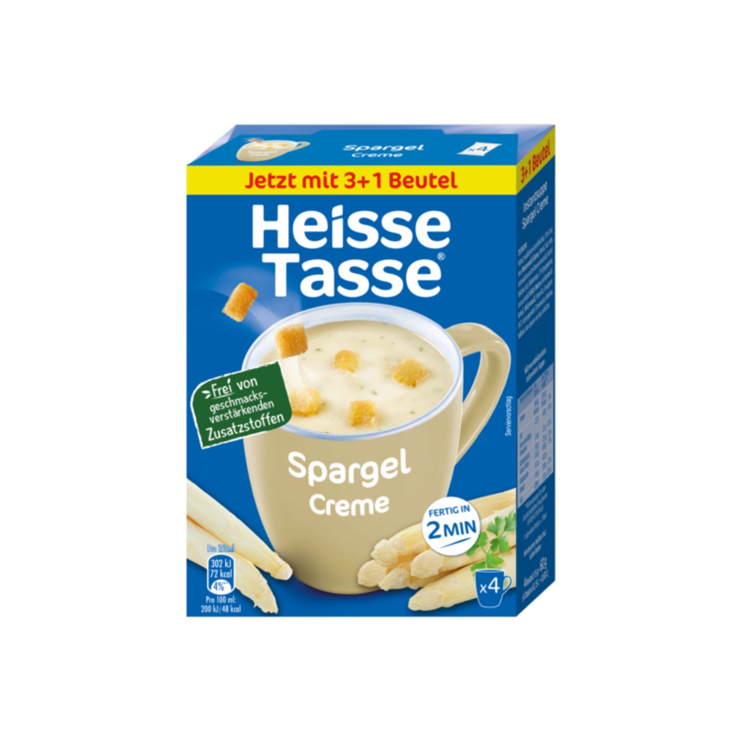 Heisse Tasse Spargelcreme mit Croutons 4ST für 600ml