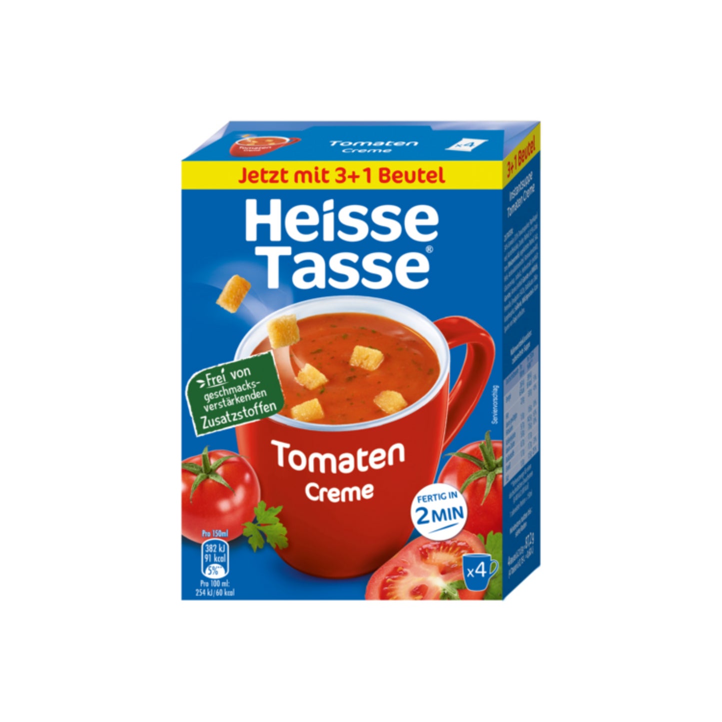 Heisse Tasse Tomatencreme mit Croutons 4ST für 600ml