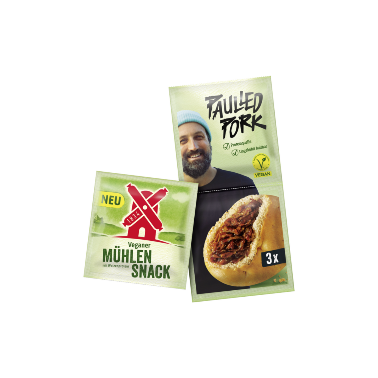 Rügenwalder veganer Mühlen Snack Paulled Pork 3x40g