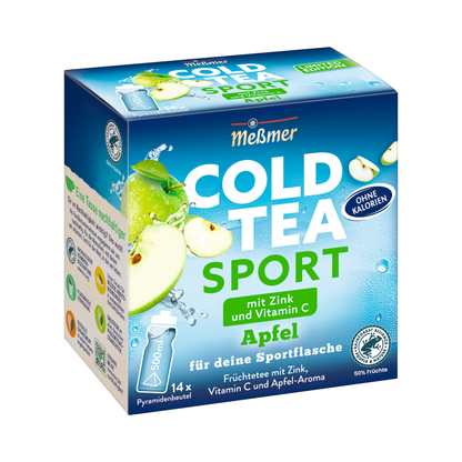 Meßmer Cold Tea Sport Apfel mit Zink und Vitamin C 14ST 38,5g