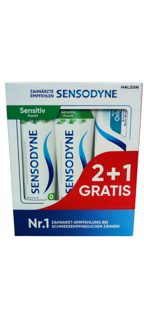 Sensodyne Basis Fluorid Zahncreme 2x75ml+MultiCare Original 75ml
