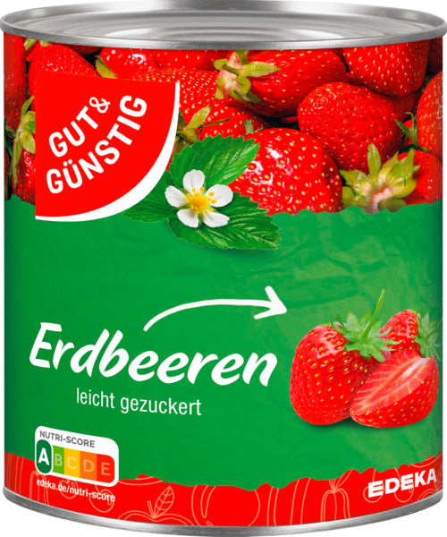 GUT&GÜNSTIG Erdbeeren leicht gezuckert 410g