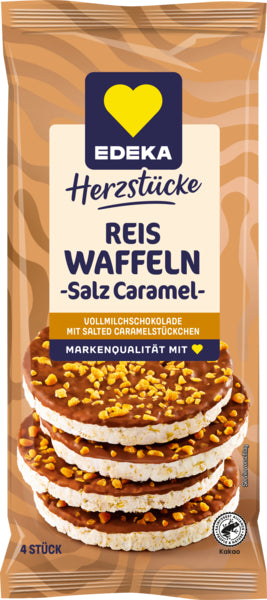 EDEKA Herzstücke Reiswaffel Vollmilch mit Salted Caramel 70g