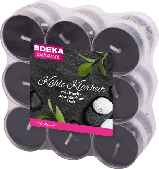 EDEKA zuhause Duftlichte kühle Klarheit anthrazit 18ST